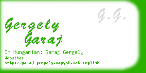 gergely garaj business card